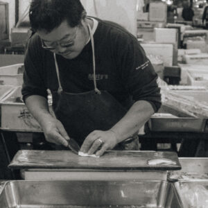 Monochrome Craftsman at Work
