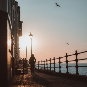 Promenade Silhouettes at Sunset